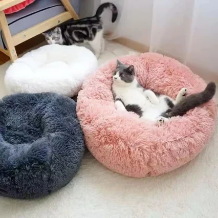FurryLuxe Donut Pet Bed 60cm